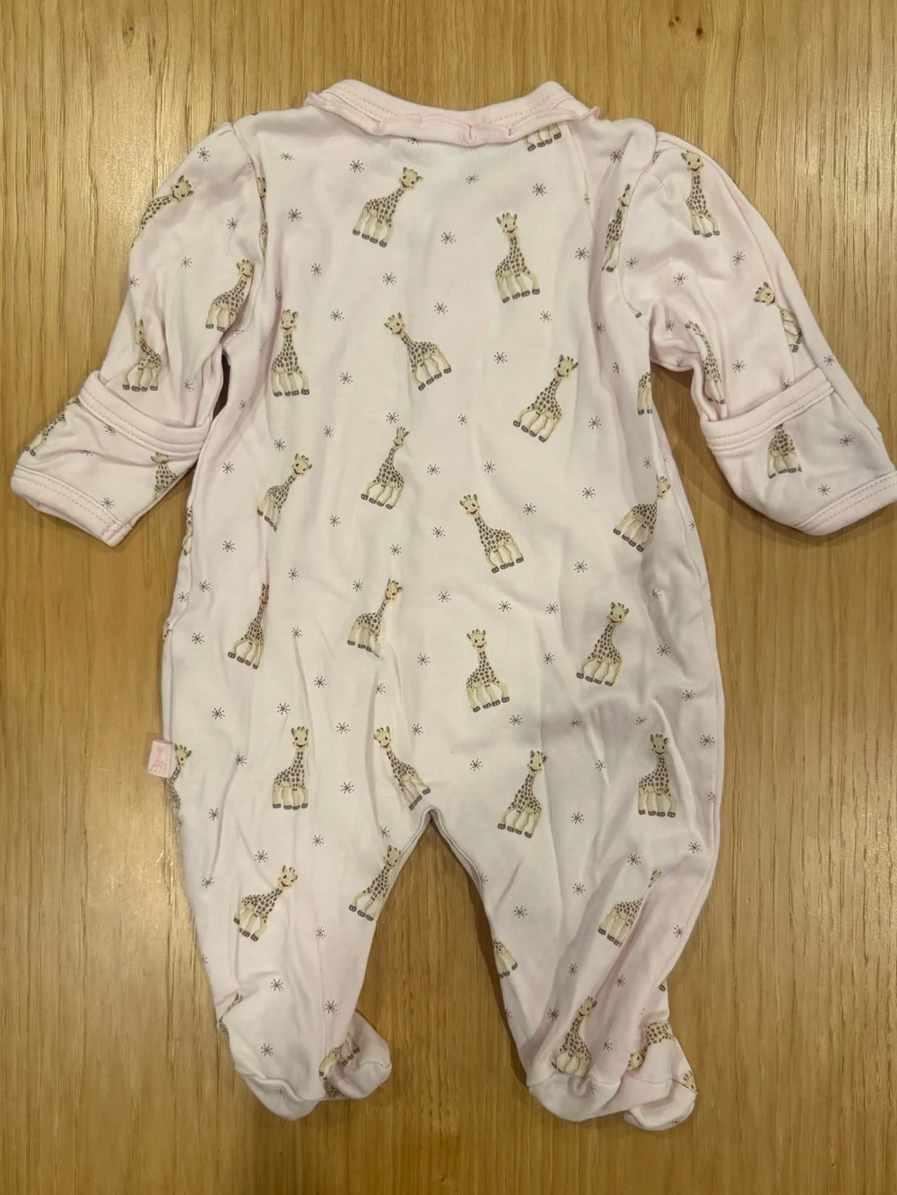 Kissy kissy Pink Sophie La Girafe Giraffe Print Footed One-Piece Sleeper Pajamas